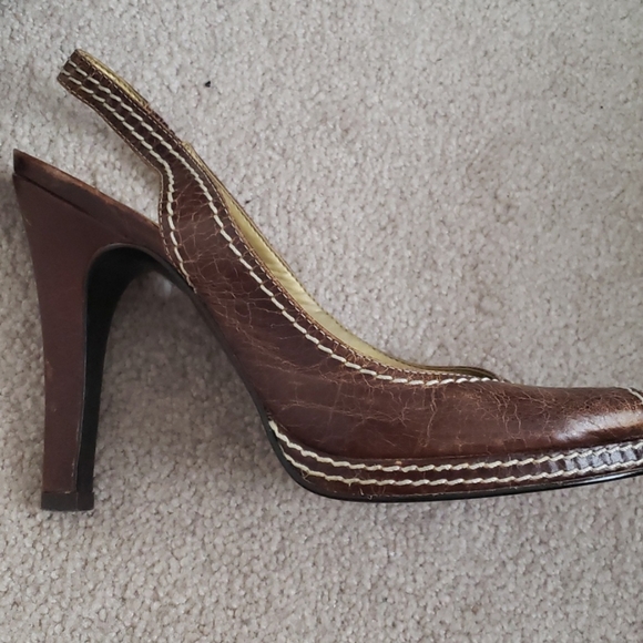 Carlo's Santana, sling back peep toe heel - Picture 6 of 6